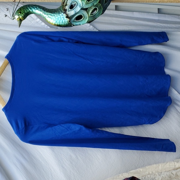 Eileen Fisher & NWT Deepsky Blue Crew Neck LS top USA XS - Picture 5 of 8